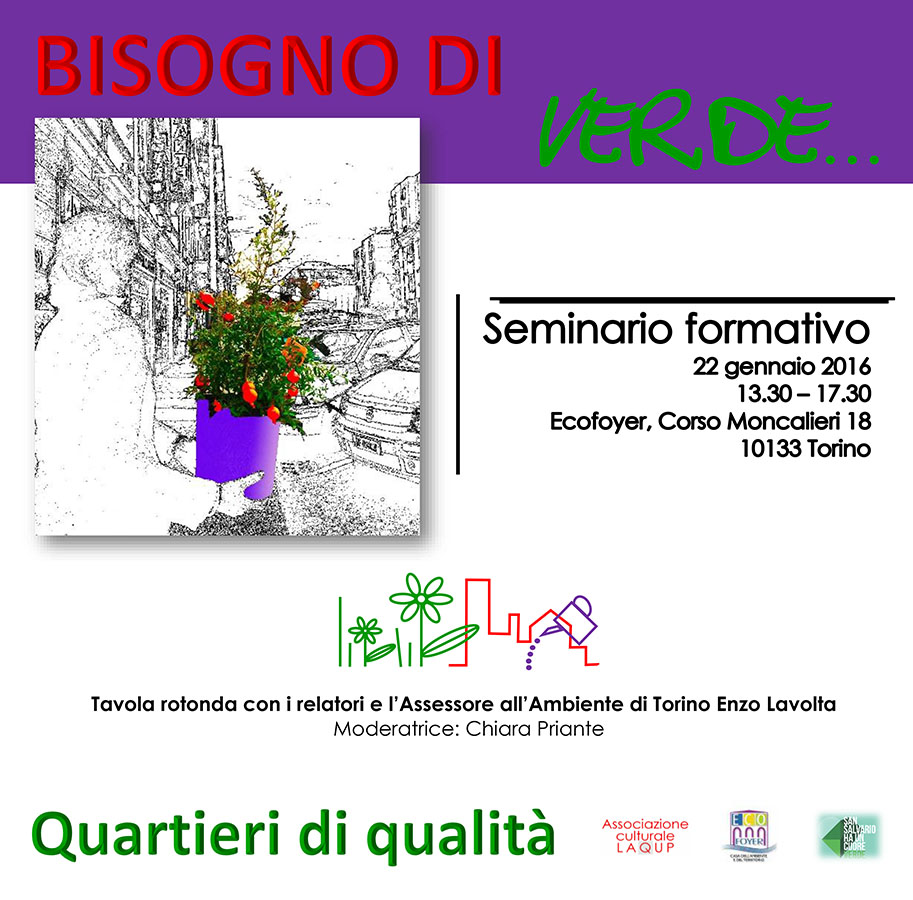 LAQUP: seminario “Quartieri di qualità” 22 gennaio