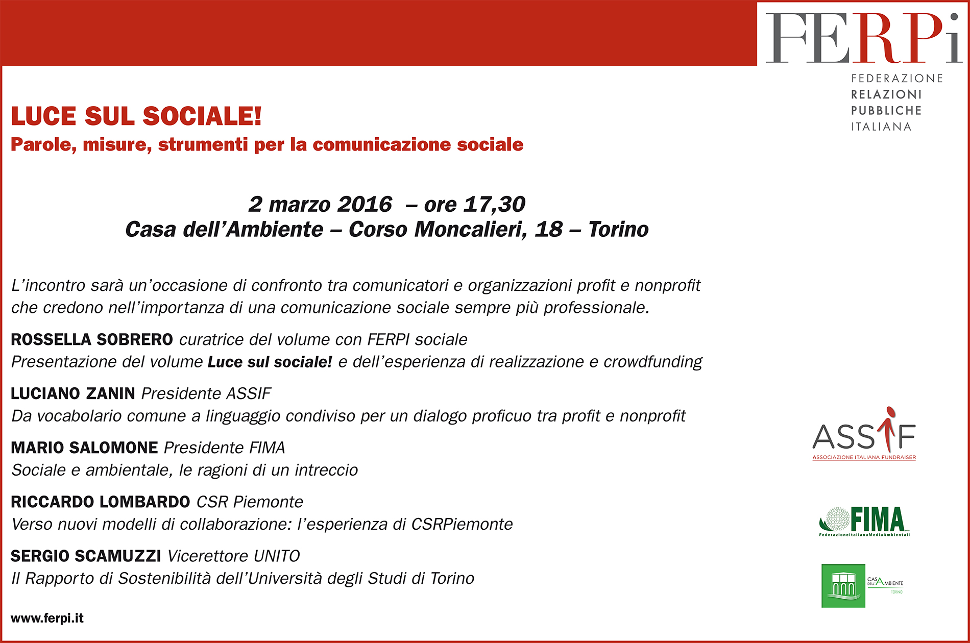 ‘Luce sul sociale!’: orientamento alla comunicazione sociale a cura di FeRPI