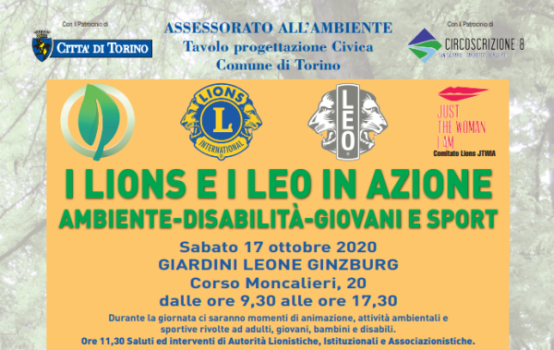 Ritorna il 17 ottobre l’evento: I LIONS e i LEO in azione ambiente-disabilità-giovani e sport